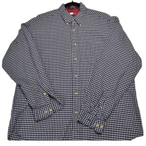 Vintage Tommy Hilfiger Men's Large Plaid Checkered Long Sleeve Button Down Shirt